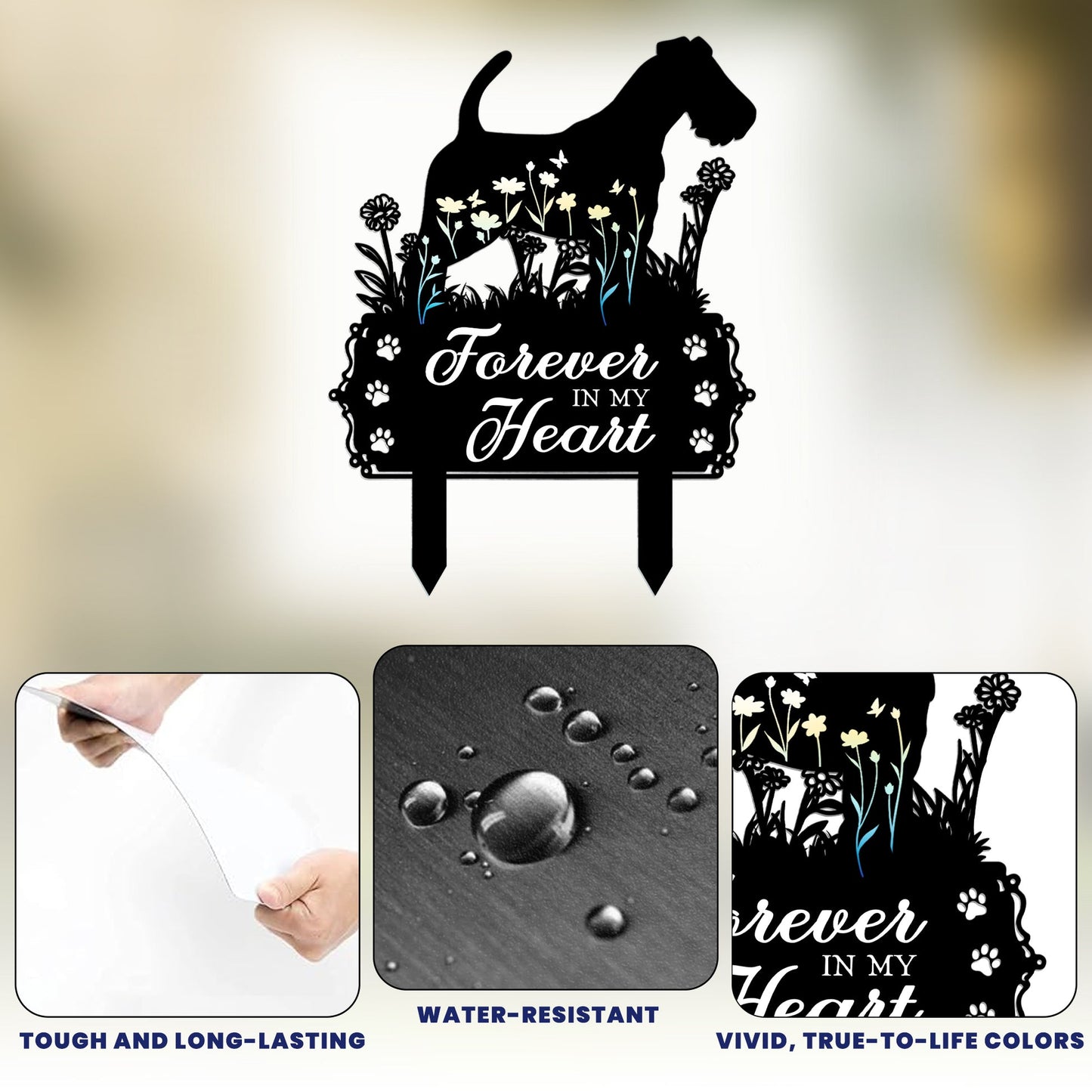 Pet Lover Gift Dog Garden Metal Stake - Personalized Garden Stake