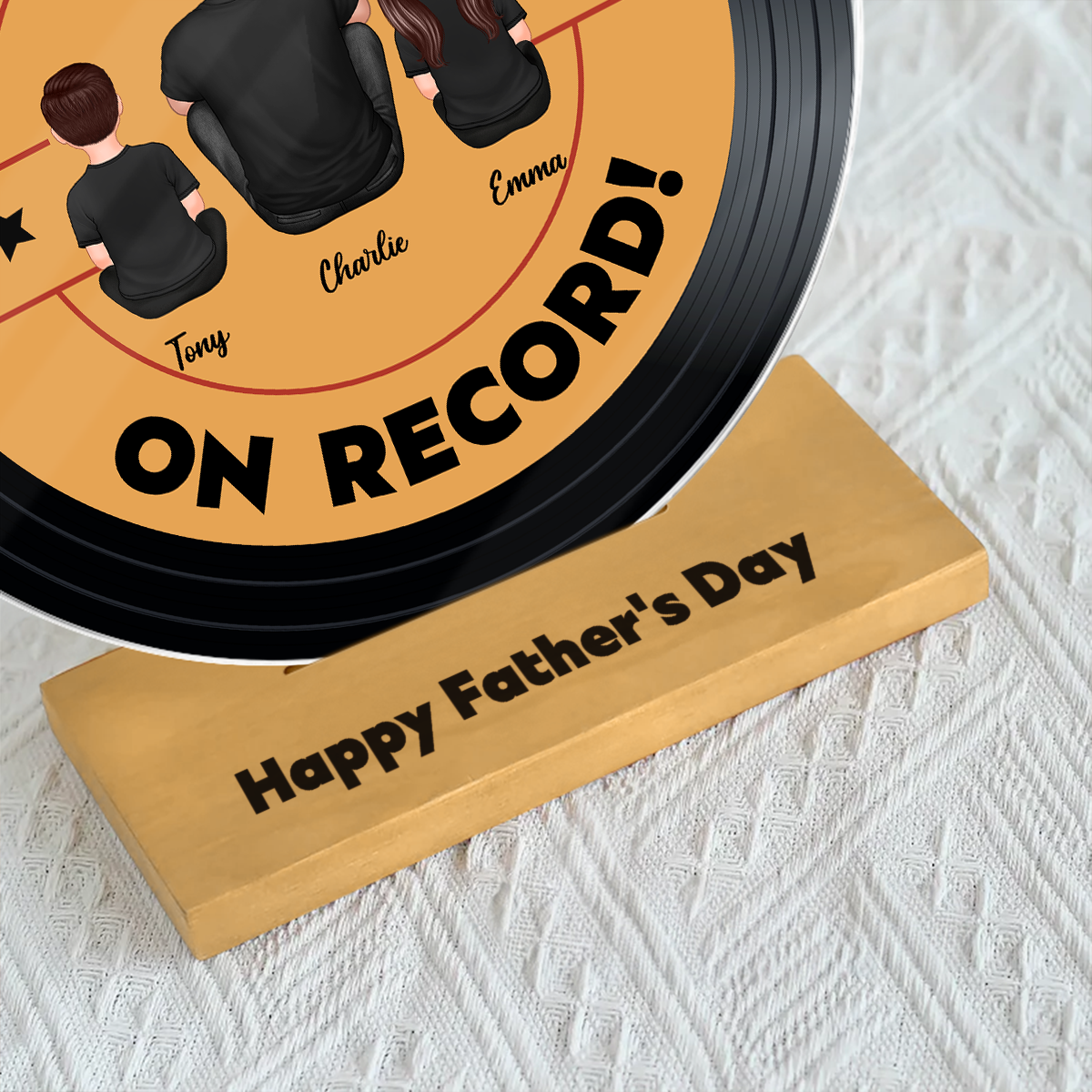 Best Dad Grandpa On Record Personalized Acrylic Record Plaque| Coolest Father's Day Gift For Dad, Grandpa