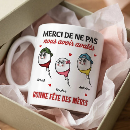Mug Personnalisé À Effet Imprimé 3D Gonflé – Cadeau Fête des Mères pour Maman – Bonjour, Notre Mère