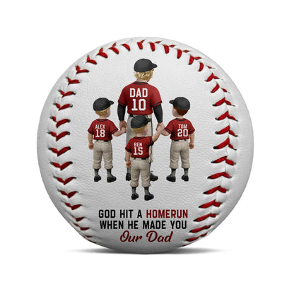 Baseball I Caught The Best Dad - Personalized Baseball, Softball