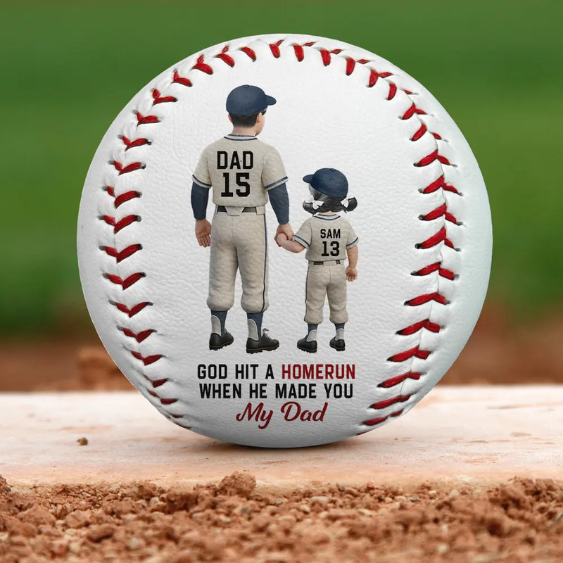 Baseball I Caught The Best Dad - Personalized Baseball, Softball