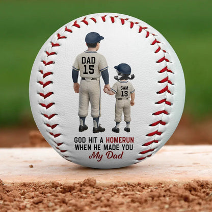 Baseball I Caught The Best Dad - Personalized Baseball, Softball