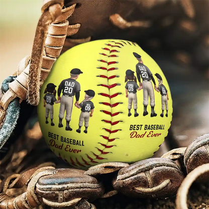Baseball I Caught The Best Dad - Personalized Baseball, Softball