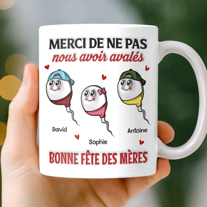 Mug Personnalisé À Effet Imprimé 3D Gonflé – Cadeau Fête des Mères pour Maman – Bonjour, Notre Mère