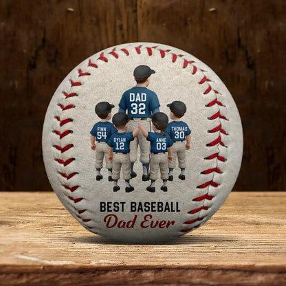 Baseball I Caught The Best Dad - Personalized Baseball, Softball