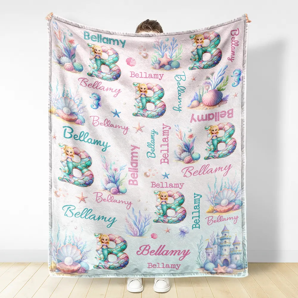 Kid Boy Kid Girl Cute Monogram - Personalized Fleece Blanket