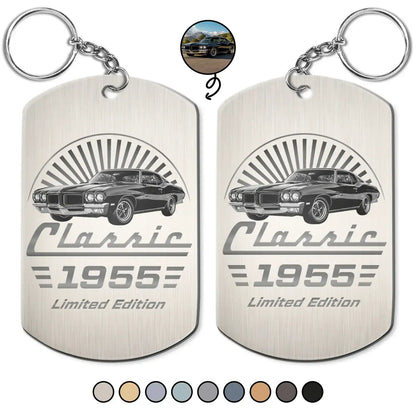Custom Photo Classic Car Limited Edition - Personalized Aluminum Keychain