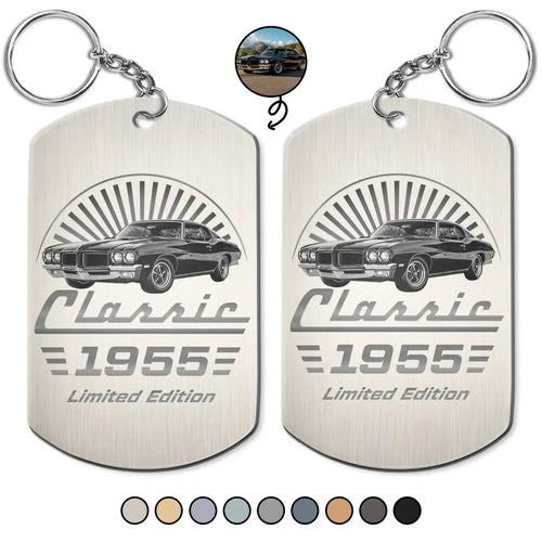 Custom Photo Classic Car Limited Edition - Personalized Aluminum Keychain