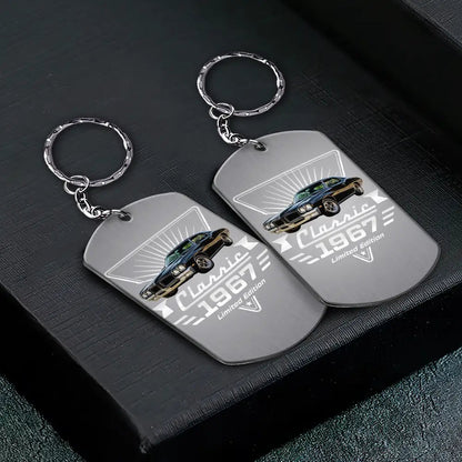 Custom Photo Classic Car Limited Edition - Personalized Aluminum Keychain