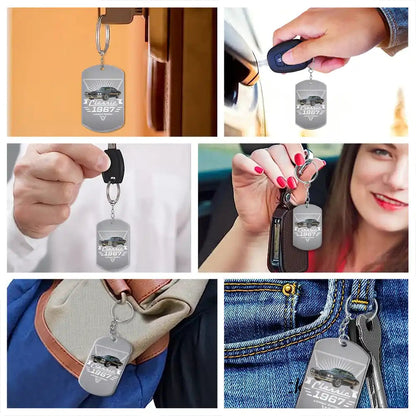 Custom Photo Classic Car Limited Edition - Personalized Aluminum Keychain