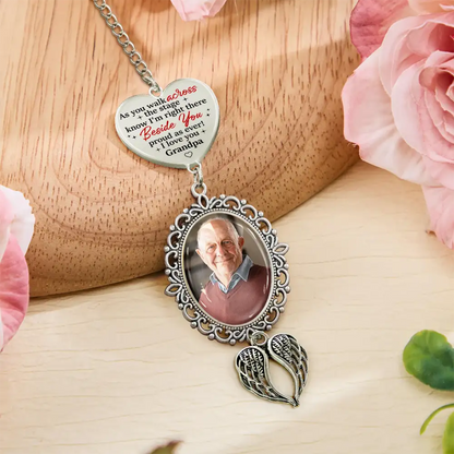Custom Photo Across The Stage Know I'm Right There - Personalized Graduation Tassel Charm