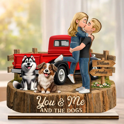 Flannel Standing Couple You And Me We Got This - Personalized Custom Shaped Wooden Plaque