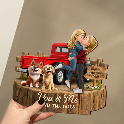Flannel Standing Couple You And Me We Got This - Personalized Custom Shaped Wooden Plaque