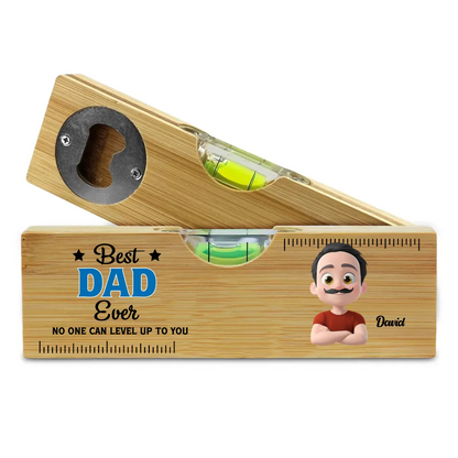 No One Measures Up To You - Personalized Custom Wooden Spirit Level Bottle Opener