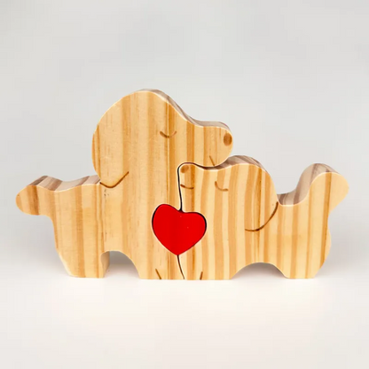 Wooden Couple Dogs