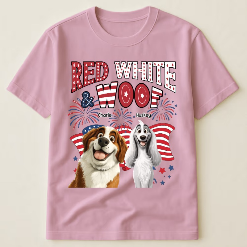 Red White Woof - Personalized Shirt