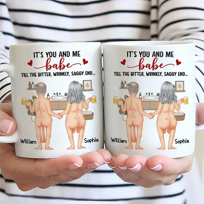 Naked Old Couple It's You And Me - Personalized Mug