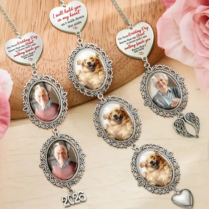 Custom Photo On Your Wedding Day Know That My Heart Is There - Personalized Wedding Charm