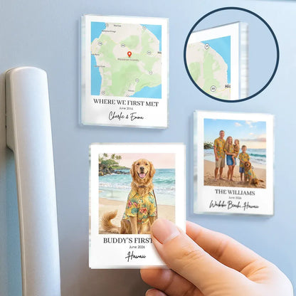 Location Map Travel Keepsake For Family And Friends - Personalized Acrylic Magnet