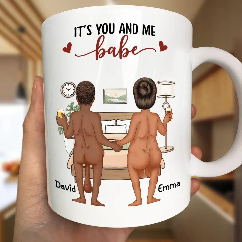 Naked Old Couple It's You And Me - Personalized Mug