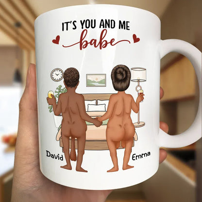 Naked Old Couple It's You And Me - Personalized Mug
