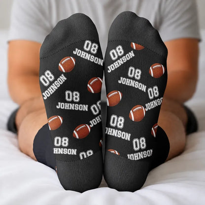 Sports Pattern Soccer Baseball Volleyball Basketball - Personalized Crew Socks