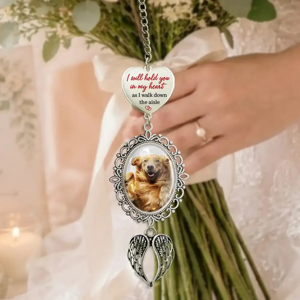 Custom Photo On Your Wedding Day Know That My Heart Is There - Personalized Wedding Charm