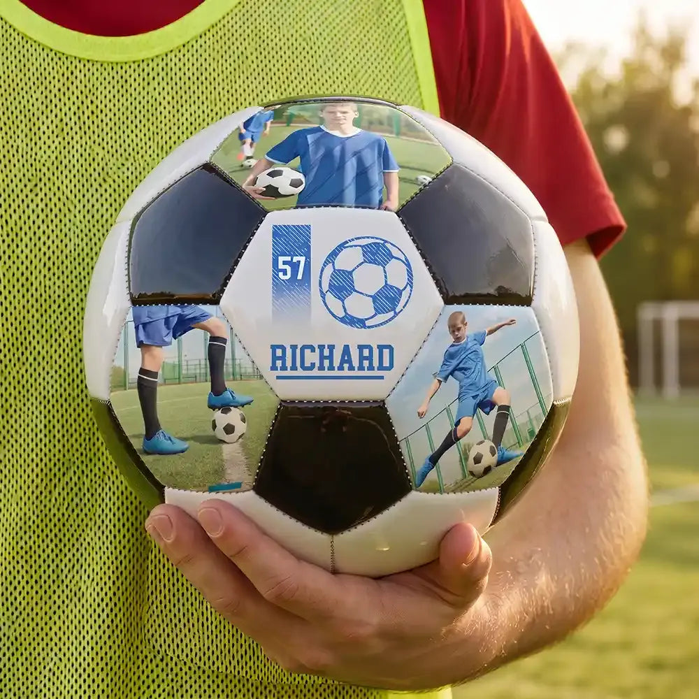 Custom Photo Soccer Ball With Name - Personalized Soccer Ball