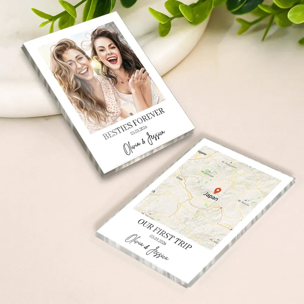 Location Map Travel Keepsake For Family And Friends - Personalized Acrylic Magnet