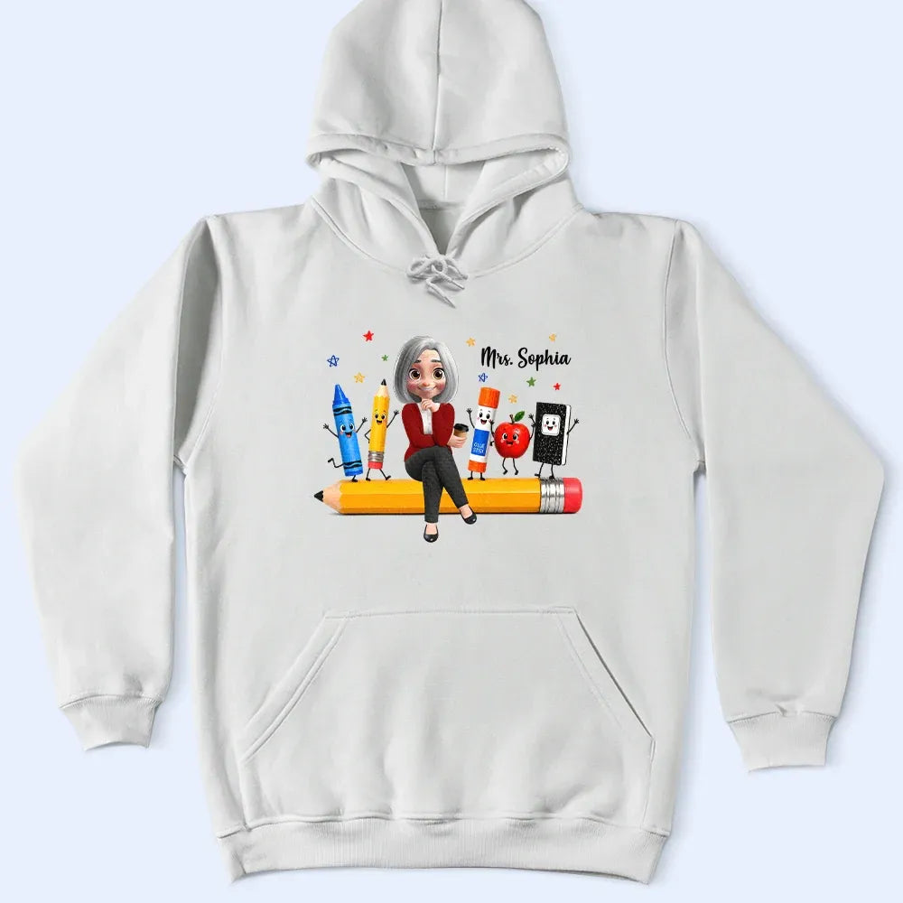 Teacher Life Happy To See Your Face - Personalized T Shirt