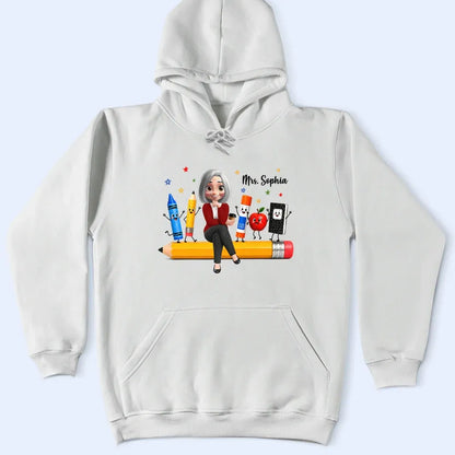 Teacher Life Happy To See Your Face - Personalized T Shirt