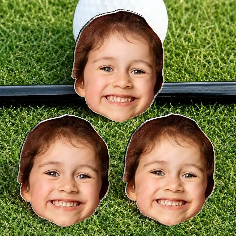 Custom Photo Kid Dog Cat Pet Golf Ball Marker - Personalized Acrylic Magnetic Clip