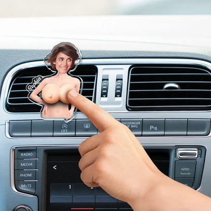 Custom Photo Just One More Poke - Personalized Squishy Acrylic Car Vent Clip