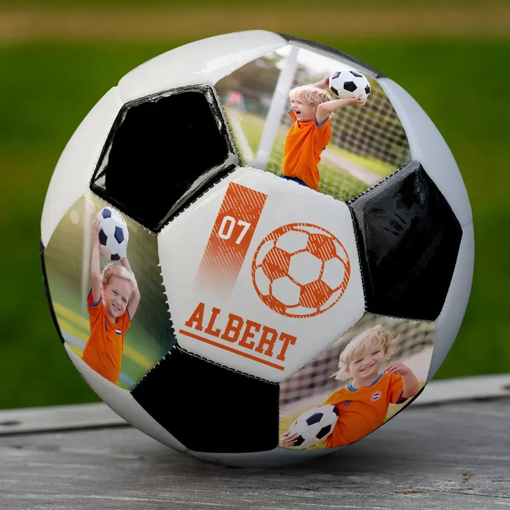 Custom Photo Soccer Ball With Name - Personalized Soccer Ball