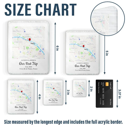 Couple Anniversary Love Message - Personalized Acrylic Magnet