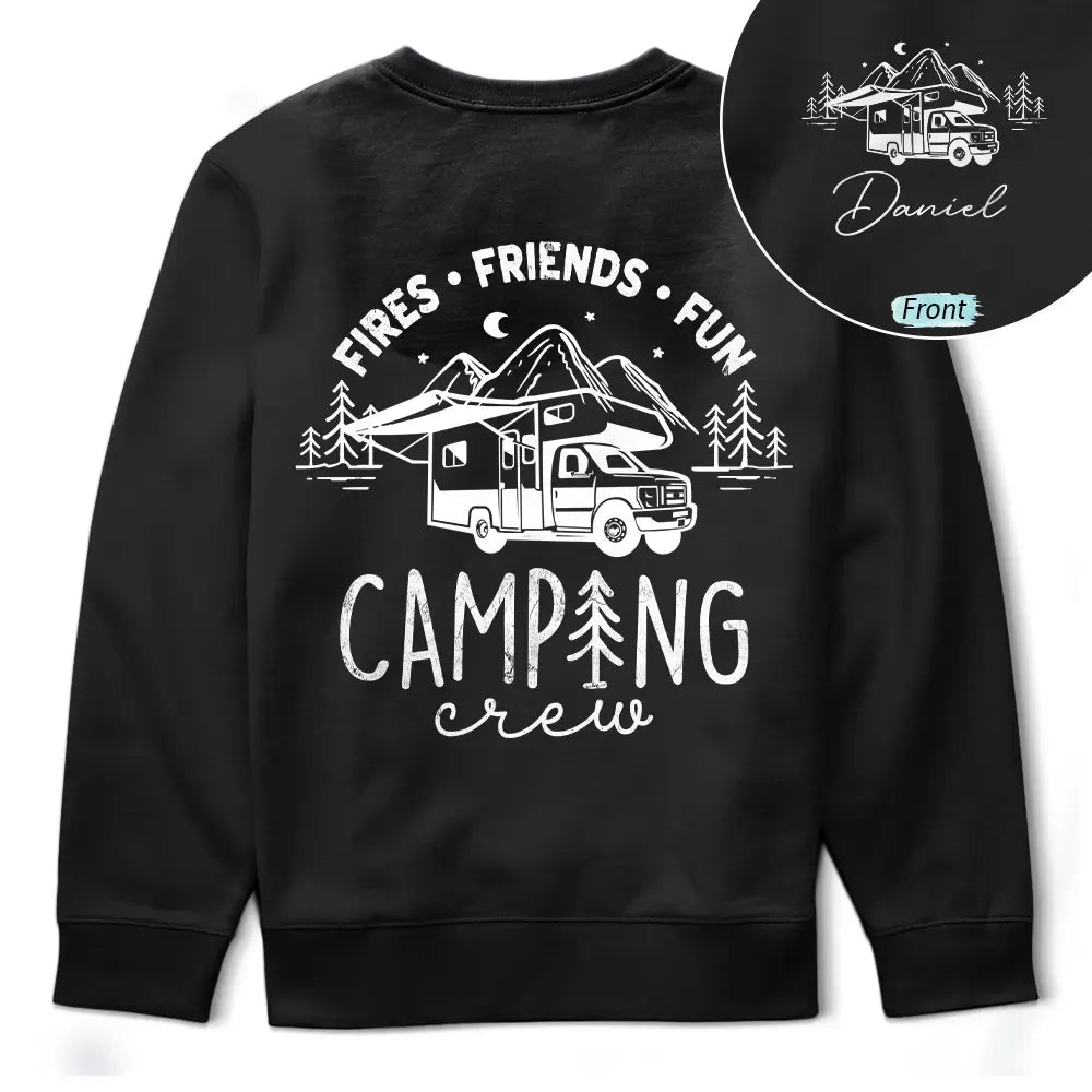 Camping Crew Fires Friends Fun - Personalized T Shirt