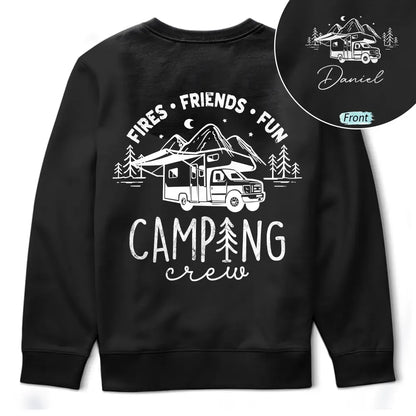 Camping Crew Fires Friends Fun - Personalized T Shirt