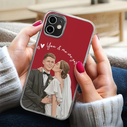 Custom Photo Semi Realistic Portrait You & Me We Got This - Personalized Clear Phone Case