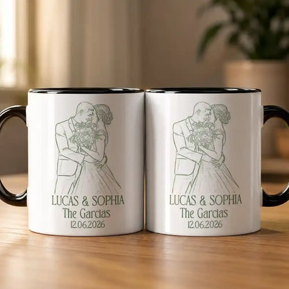 Custom Photo Couples Wedding Engaged Bachelor Party - Personalized Mug