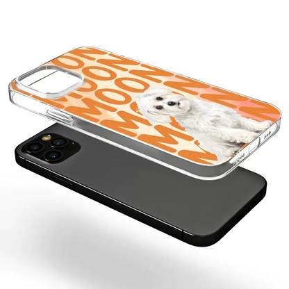 Custom Photo Realistic Watercolor Art Cute Dog Cat Portrait - Personalized Clear Phone Case