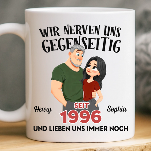Personalisierte Tasse – Geschenk für Paar – Wir Nerven Uns Gegenseitig