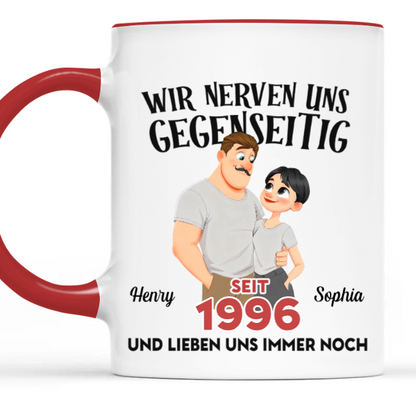 Personalisierte Tasse – Geschenk für Paar – Wir Nerven Uns Gegenseitig