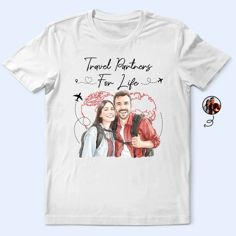 Custom Photo Realistic Watercolor Art And So The Adventure Begins - Personalized T Shirt