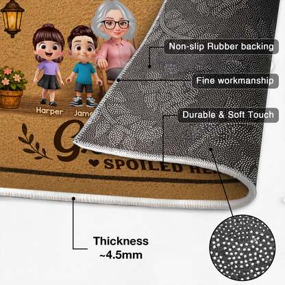 Grandkids Spoiled Here Grandparents & Grandkids - Personalized Doormat - Home Decor Gift For Grandparents