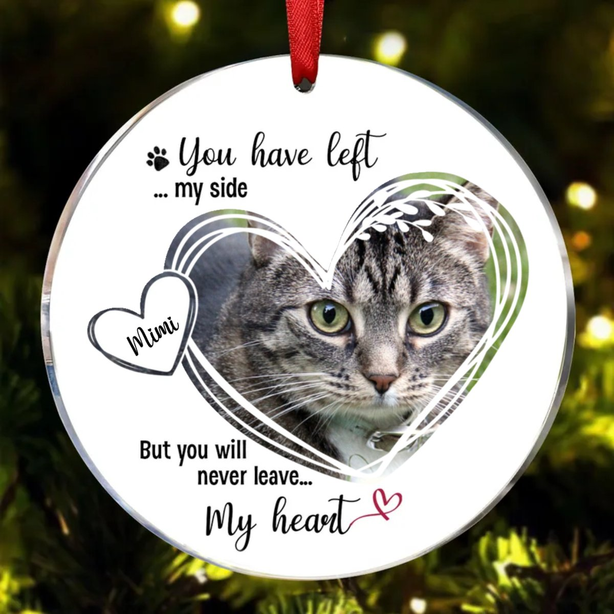 Pet Lovers – Forever in My Heart – Personalized Pet Memorial Ornament