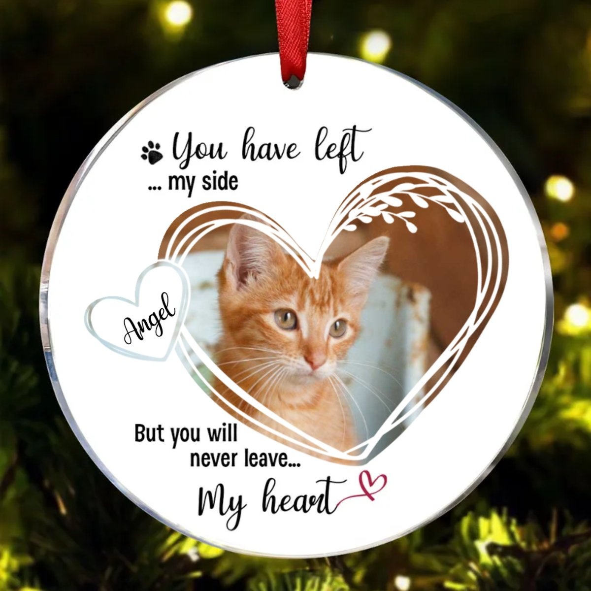 Pet Lovers – Forever in My Heart – Personalized Pet Memorial Ornament