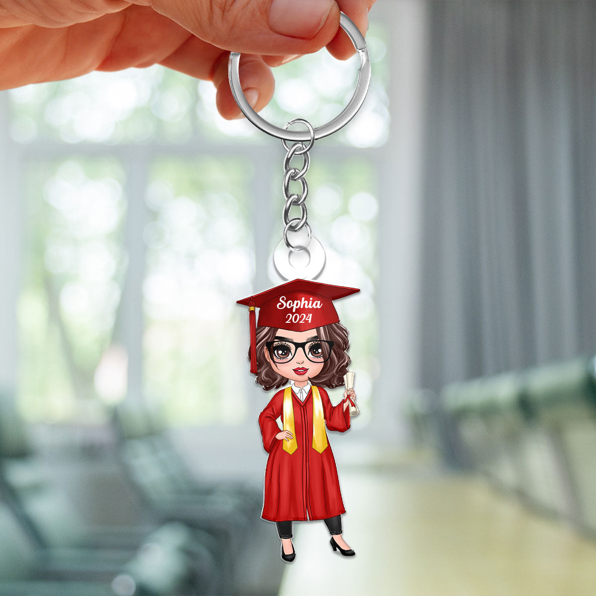 Class Of 2025 Senior Graduation Gift For Daughter Personalized Acrylic Keychain