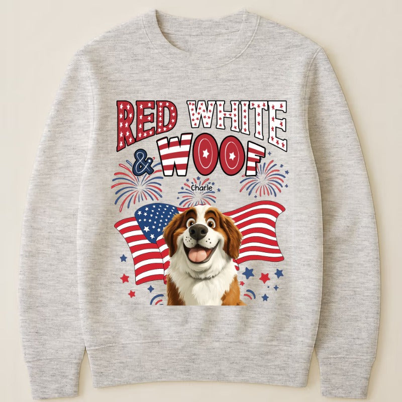 Red White Woof - Personalized Shirt