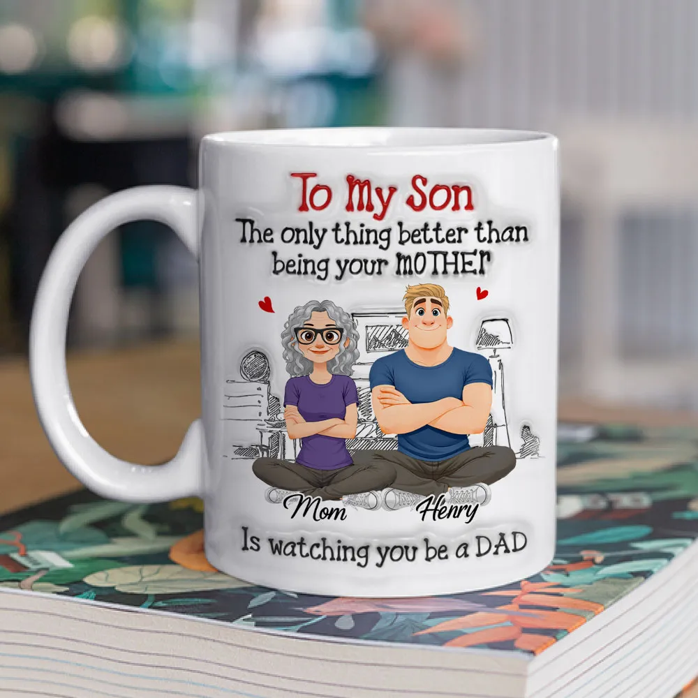 Being A Dad - Personalized Custom 3D Inflated Effect Mug