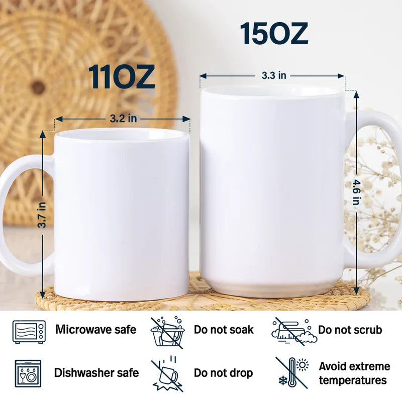 Hand In Hand Mom Grandma Nacre Effect 3D Inflated Effect Printed - Personalized White Edge-to-Edge Mug